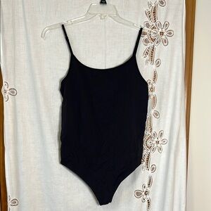 SO Black Bodysuit One Piece Sleek Design